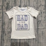 Short sleeves camo rad like dad kids boys T-shirt