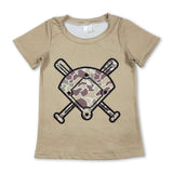 Short sleeves golf khaki camo kids boys T-shirt