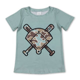 Mint short sleeves golf camo kids boys T-shirt