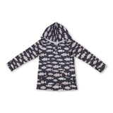 Long sleeves fish pocket baby kids hoodie