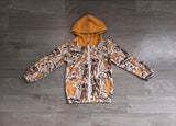 Long sleeves deer pocket kids boys zipper hoodie