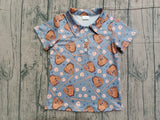 Short sleeves stars baseball kids boys polo shirt