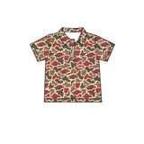 MOQ 5 pcs short sleeves hogs camo adult men team polo shirt