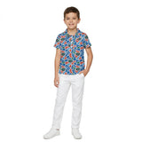 Short sleeves camo crocodile kids boys team polo shirt