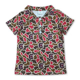 Short sleeves camo C kids boys team polo shirt