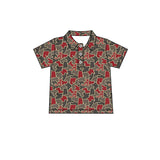 MOQ 5 pcs short sleeves A camo adult men team polo shirt