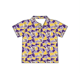 MOQ 5 pcs short sleeves tiger camo adult men team polo shirt