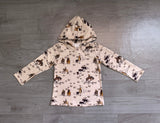 Long sleeves horse rodeo western kids boys hoodie