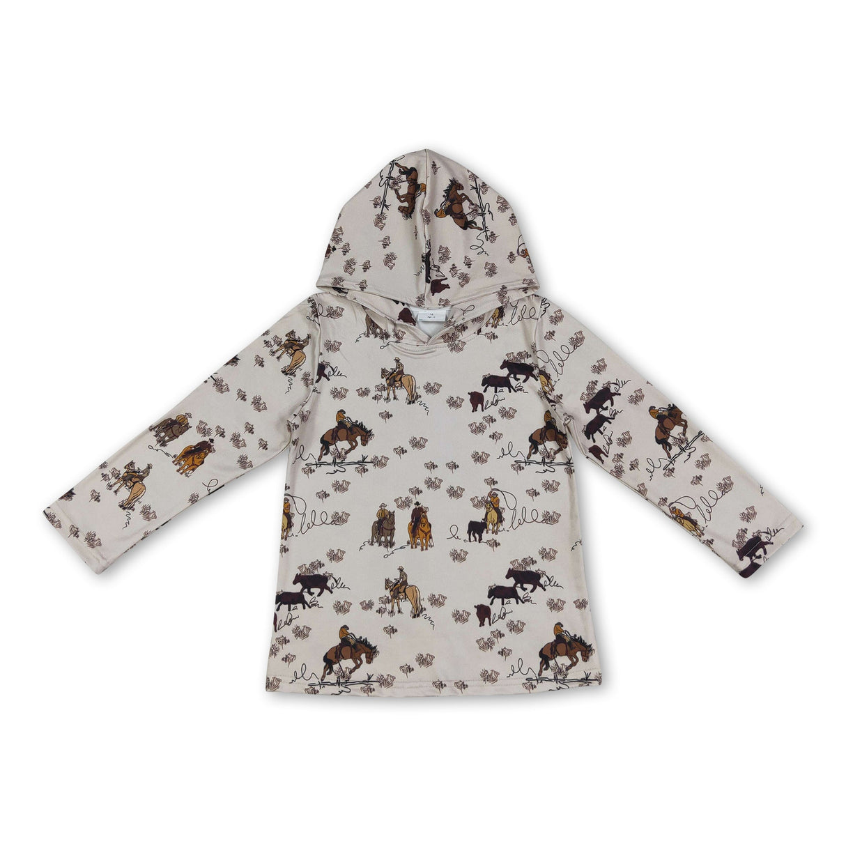 Long sleeves horse rodeo western kids boys hoodie