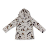 Long sleeves horse rodeo western kids boys hoodie