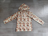 Long sleeves mint camo pocket zipper kids boys fall hoodie