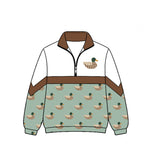 Long sleeves plaid duck kids hunting zipper pullover