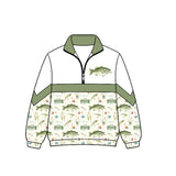 Long sleeves fishing kids hunting zipper pullover