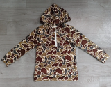 Long sleeves dark brown camo men pocket zipper hoodie