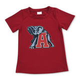 Short sleeves elephant A kids boys team shirt