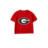 Short sleeves red G kids boys team shirt