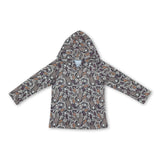 Long sleeves camo bunny carrot boys Easter hoodie