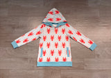 Light blue long sleeves crawfish kids boys hoodie