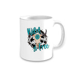 Wild and free bull skull coffee mug