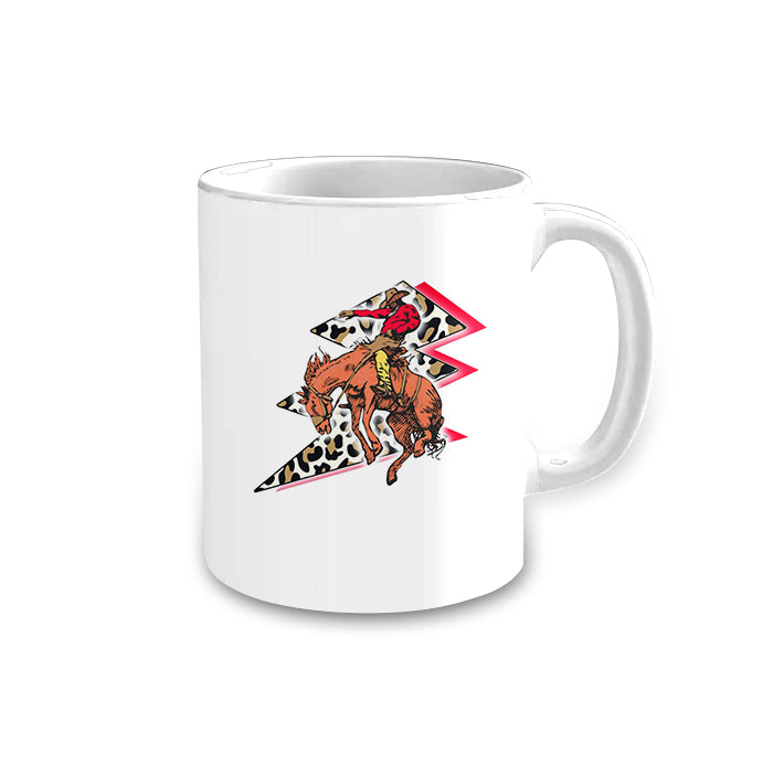 Leopard thunder rodeo western mug
