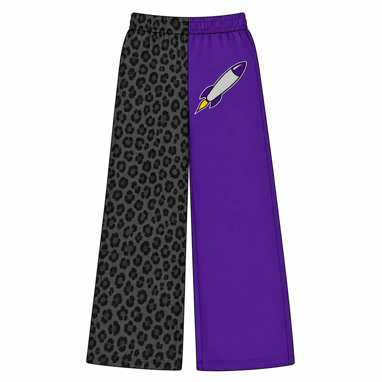 MOQ 5 pcs leopard purple rocket adult women team pants