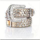 Gold rhinestones baby girls belt