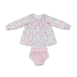 Long sleeves floral top bummies girls clothes