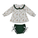 Long sleeves duck tunic bummies girls clothes set