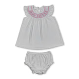 Flutter sleeves baby sister tunic bummies girls outfits