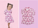 Smile boots button down nightgown girls dresses