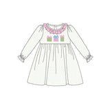 Polka dots long sleeves gift girls Christmas dresses