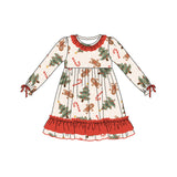 Christmas tree candy cane gingerbread girls dresses