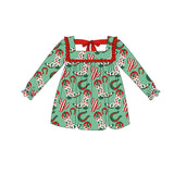 Christmas tree boots cactus western baby girls dresses