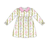 Long sleeves holly Christmas gifts socks girls dresses