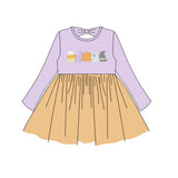 Candy corn ghost pumpkin tulle girls Halloween dress