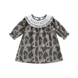 mama's bestie smock long sleeve girl dress