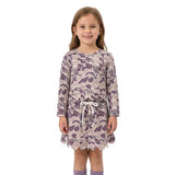 Long sleeves camo scallop top skirt kids girls outfits