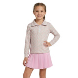 Floral zipper pullover pink pleated skirt girls outfits