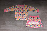Rabbit camo top skirt kids girls Easter outfits