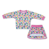 Rabbit camo top skirt kids girls Easter outfits