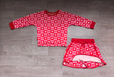 Heart plaid top skirt kids girls valentine's outfits