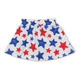 Red blue stars kids girls 4th of july skirt