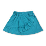 Aqua ruffle kids girls summer skirt
