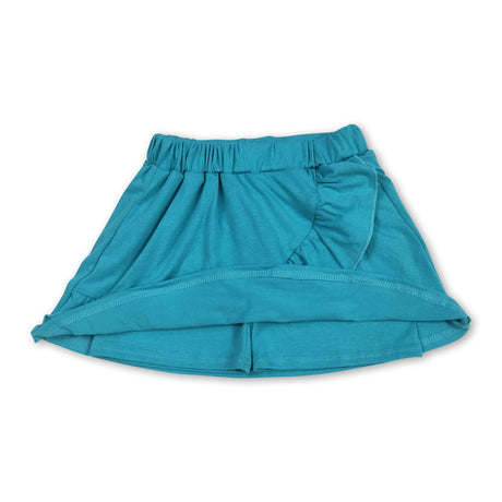 Aqua ruffle kids girls summer skirt