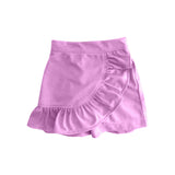 Pink ruffle kids girls summer skirt
