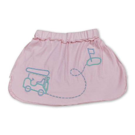 Pink golf kids girls summer skirt