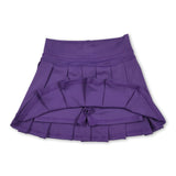 Purple high waist kids girls summer activewear skorts