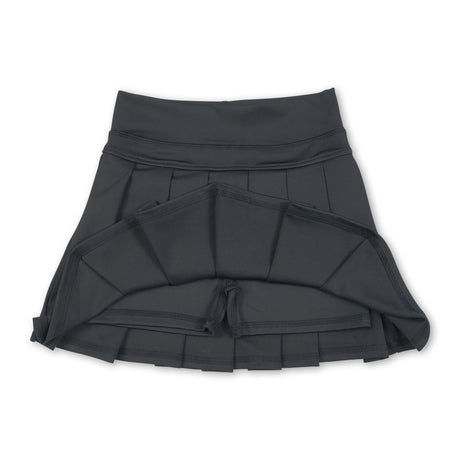 Black high waist kids girls summer activewear skorts
