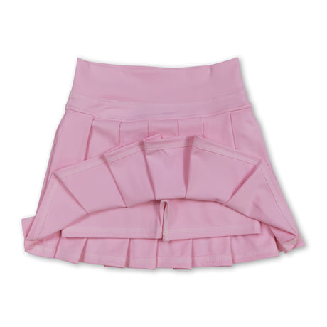 Light pink  high waist kids girls summer activewear skorts