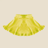 Yellow ruffle kids girls summer activewear skorts